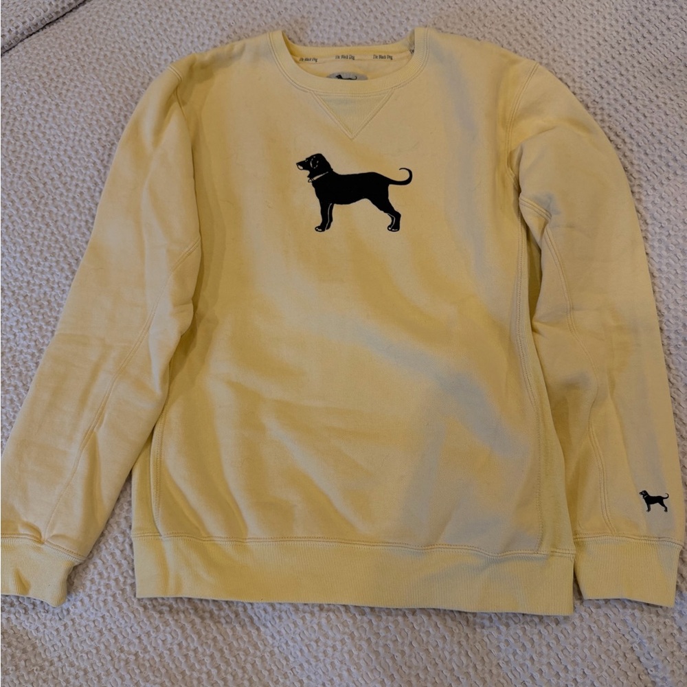 The Black Dog Yellow Crewneck Sweater with Black Logo